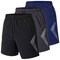 Men's 3-Pack Performance Training Shorts With Zipper Pockets (Sizes, S to 2XL)
